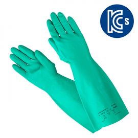 ANSEL Alphatech Chemical Resistant Gloves 37-165, nitrile, anti-static, 38cm, KCs certified, EN ISO 374-5:2016