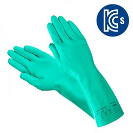 ANSEL Alphatech Chemical Resistant Gloves 37-175, Nitrile, Cotton coated lining, 33cm, KCs certified, Silicone FREE, EN ISO 374-5:2016 VIRUS