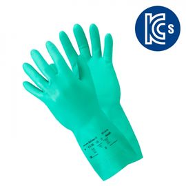 ANSEL Alphatech Chemical Resistant Gloves 37-676, Nitrile, Cotton lining, 33cm, KCs certified, Anti-static, Silicone free, EN ISO 374-5:2016 VIRUS