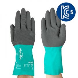 ANSEL Alphatech Chemical Resistant Gloves 58-270, Nitrile, Nylon lining, 30cm, KCs certified, Oil-resistant gloves, 15G, EN ISO 374-5:2016 VIRUS