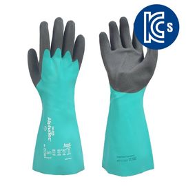 ANSEL Alphatech Chemical Resistant Gloves 58-005, Nitrile + Neoprene, Chemical/Oil/Static/Heat Resistant 100°C, 35cm, Nylon knitting, KCs certified, Silicone free