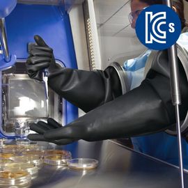 ANSEL Alphatech Chemical Protection Gloves 55-303, neoprene, Ø port 10 inches, 81.3cm glove box glove, KCS certified, EN ISO 374-5:2016 VIRUS