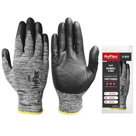 ANSEL HyFlex Work Gloves 11-801, Nitrile Foam Coating, Anti-Static, Silicone DMF Free, Smart Touch ANSEL HyFlex Work Gloves 11-801, Nitrile Foam Coating, Anti-Static, Silicone DMF Free, Smart Touch