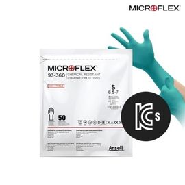 ANSEL Microflex Clean Room Chemical Resistant Gloves 93-360, 1 Pack (50 sheets), Disposable Gloves Class 100, 12 inches, Nitrile + Neoprene, KCs certified, Anti-static, Powder Silicone Free ANSEL Microflex Clean Room Chemical Resistant Gloves 93-360, 1 Pack (50 sheets), Disposable Gloves Class 100, 12 inches, Nitrile + Neoprene, KCs certified, Anti-static, Powder Silicone Free