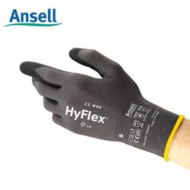 ANSEL Hyflex 11-840, Perfect Nitrile Foam Coated Gloves, Nylon, 100 Degree Heat resistance, Breathable, Smart touch