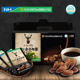 [Jirisan Machen Nonghyup]  Premium Deer Antler with Red Ginseng (70ml x 30 Sticks) Made in Korea