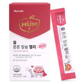 [HURUM] Calcium 210mg Kids Jelly MÜM 14 Sticks-Bone Strength Support for Growing Kids-Made in Korea