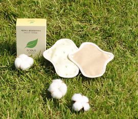 [ECOUS] Comfortable Cotton Large Pad 2P _ Eco Sanitary Pads, Organic Cotton, Organic Reusable Cotton Pads, Sanitary Napkins, Menstrual Pads, Made in Korea