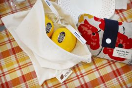 [ECOUS] Natural Bag in Eco Bag _ Reusable Bulk Food Bags, 100% cotton reusable grocery bags eco friendly, Made in Korea