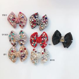 [BOOM] Multicolor Cubic Ribbon Shoes Clips Pair _ Shoes Accessories Removable Shoe Buckle Toddler Baby kids Little Girls