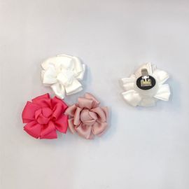 [BOOM] Silky Rose Ribbon Shoes Clips Pair _ Shoes Accessories Removable Shoe Buckle Toddler Baby kids Little Girls