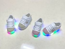 [BOOM] Twinkle Star Sneakers LED Lighting Pink _ Toddler Baby kids Little Girls Boys Junior Fashion Sneakers Comfortable Sneakers