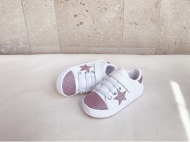 [BOOM] Twinkle Star Sneakers Pink _ Toddler Baby kids Little Girls Boys Junior Fashion Sneakers Comfortable Sneakers