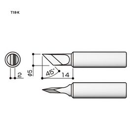 HAKKO Soldering Tip For FX-888D T18-SERIES, T18-K