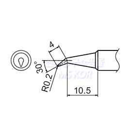 HAKKO Soldering Tip For FX-888D T18-SERIES, T18-BR02