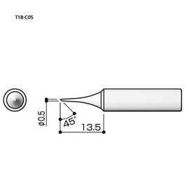 HAKKO Soldering Tip For FX-888D T18-SERIES, T18-C05