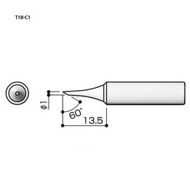 HAKKO Soldering Tip For FX-888D T18-SERIES, T18-C1