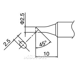 HAKKO Soldering Tip For FX-888D T18-SERIES, T18-CSF25