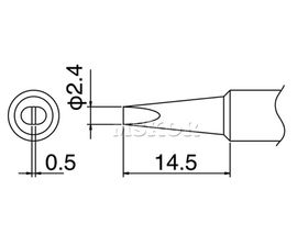 HAKKO Soldering Tip For FX-888D T18-SERIES, T18-D24