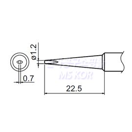 HAKKO Soldering Tip For FX-888D T18-SERIES, T18-DL12