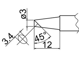 HAKKO Soldering Tip For FX-838 TIP T20-SERIES, T20-BC3