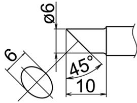 HAKKO T22 Soldering Iron Tip Series T22-C6, For FM-2030/FM-2031 Soldering Tip HAKKO T22 Soldering Iron Tip Series T22-C6, For FM-2030/FM-2031 Soldering Tip