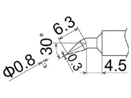 HAKKO T22 Soldering Iron Tip Series T22-JD08, For FM-2030/FM-2031 Soldering Tip HAKKO T22 Soldering Iron Tip Series T22-JD08, For FM-2030/FM-2031 Soldering Tip