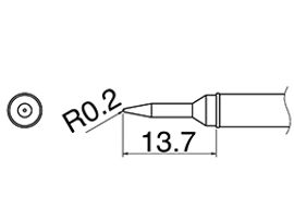 HAKKO Soldering Iron Tip T31-01SBL, Conical Tip, 840°F / 450°C For FX-100, T31 Series