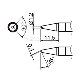 HAKKO T39 B Series Solder Tip T39-BCR12, FX-9701 Handle Only, Soldering Tips, Origin-Japan