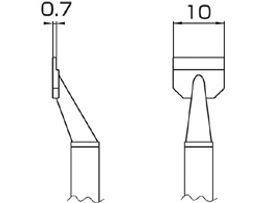 HAKKO Soldering Tip/Nozzle T8 Series T8-1007, 1 Set For FM-2022 Hot tweezers SMD Work