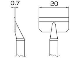 HAKKO Soldering Tip/Nozzle T8 Series T8-1010, 1 Set For FM-2022 Hot tweezers SMD Work