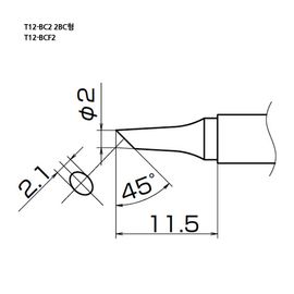 HAKKO Soldering Tip For FX-951, T12-SERIES, T12-BC2