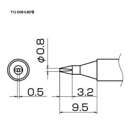 HAKKO Soldering Tip For FX-951, T12-SERIES, T12-D08