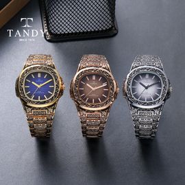 [TANDY] Engraving Watch T-6295 - Classic Design with Engraved Bezel & Band | Simple Index for Timeless Elegance and Unique Style