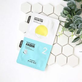 [PLAN36.5] PLAN36.5 Plant Cell 2-Step Mask Aqua Peel (5 Sheets, filling pad +mask pad) - Hydration Mask Pack, Dual-Action Care, Eco-Friendly Mask   Made in Korea