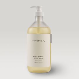 [NINEMILA] Pure Hinoki Body Wash 1000ml (Blackberry, White Musk) - Fragrant Large Capacity Shower Gel pH-Balanced Perfume Made in Korea
