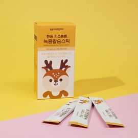 [HANDONG] Deer Antler Institute  Kids Strong Deer Antler Calcium Stick with Zinc Plus - Children's Deer Antler and Calcium Health Snack, made in Korea