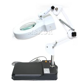 SEKI_OPTICAL 5X Illuminated Magnifying Glass SK-102 with 127mm Lens, Built-In 22W Lamp, Adjustable Joint Structure, and High-Tensile Spring