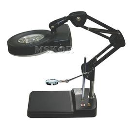 SEKI_OPTICAL 8X-13X Auxiliary Lens Illuminated Magnifying Glass SK-102A with 127mm Lens, Built-In 22W Lamp, Adjustable Joint Structure, and High-Tensile Spring