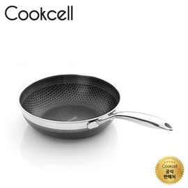 Cooksell IH Black Cube Double Wok 26cm, Innovative Coating Technology, Triple-Bottom Structure, Dishwasher Safe(not includes lid)