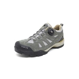 [CAMPLINE] Tour Gray – Men’s, Lightweight Hiking Shoe, Natural Split Leather, Freelock Wire System, Made in Korea