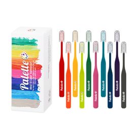 [Oradens] Palette Toothbrush 10-Pack – Dual Micro Bristles with Special AR Processing for Gum and Cavity Care! Made In Korea 