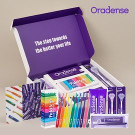 ORADENSE Total Oral Care Gift Set _ Premium Bad Breath Solution | Vegan Toothpaste, AR Bristle Toothbrushes, Tongue Cleaners & Travel Kit