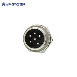SAMWOO ELECTRONICS SCN-16-06R Circular Connector Receptacle Type 6 Pin Industrial Panel Mount Socket Made in Korea High-Precision Genuine