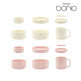 [MYTEM] Dono Terrazzo Dinnerware Set 14P (Cream Vanilla, Soft Pink) Heavy Metal-Free, Safe, and Stylish Dinnerware Set with Practicality and Aesthetic Appeal