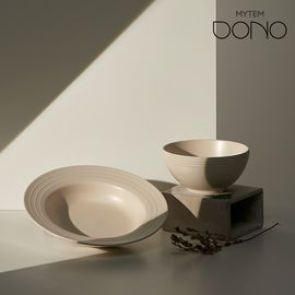 [MYTEM] Dono Orum Ceramic Noodle Bowl (Ivory, Brown) – Premium Ceramic Bowl to Elevate Your Meals