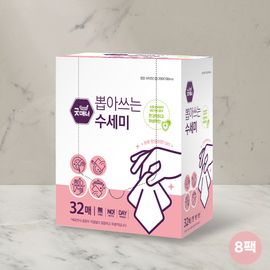 [Happy S&P Paper] Good Manner Tear-Off Scrub Towel 32 Sheets × 2 Packs _Stay clean and germ-free with a fresh scrub towel every day – Made in Korea.