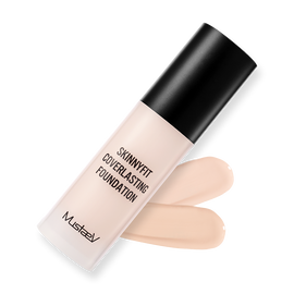 [MUSTAEV]  Special Set , Skinny Fit Coverlasting Foundation ,  Hydra Silky Makeup Base 30ml + (Free Gift) 2 Sponges,  Made in Korea 