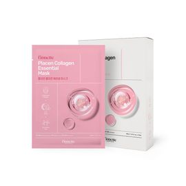 Fionette Placenta Collagen Essential Mask Sheet (10 Pack) | High-Concentration Ampoule Mask for Firmness, Elasticity & Youthful Glow _ Made in Korea