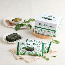 Korean seaweed Basil Pesto Seasoned Seaweed Premium Gopchang Gim 1BOX (10 Packs)